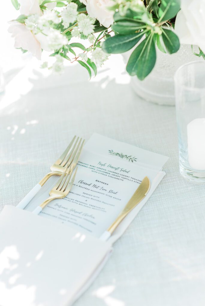 Santa Barbara Wedding Photographer wedding reception set up