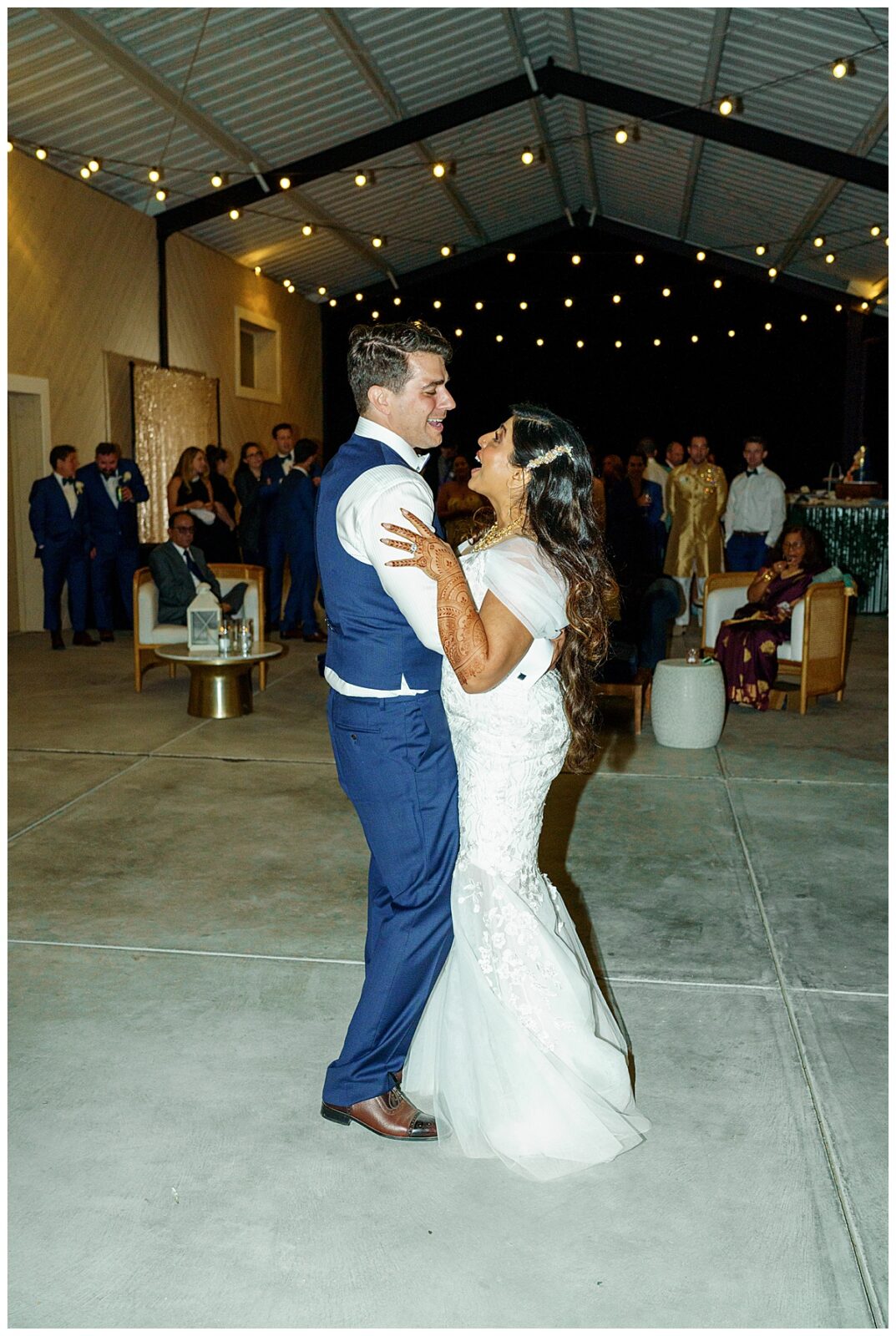 Bride and groom dancing at Willow and Oak Estates Paso Robles, ca. 