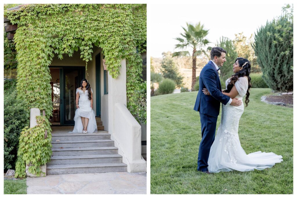 Bride and groom during multicultural wedding ceremony at Willow and Oak Estate, Paso Robles – Leana Myra Photography