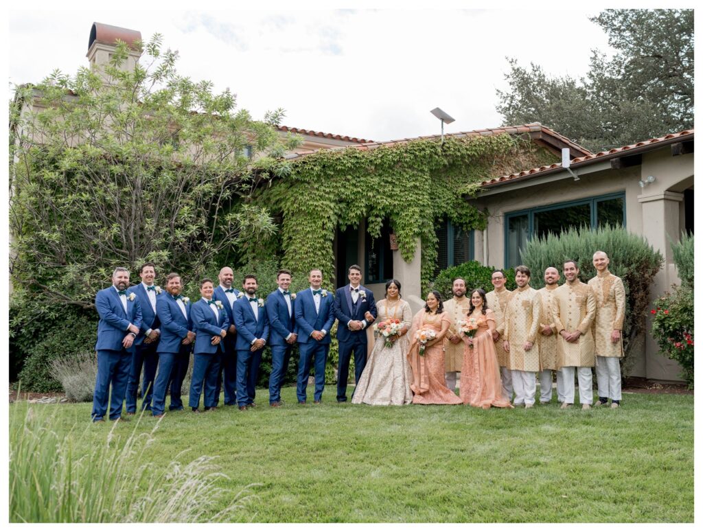 Bride and Grooms Family at Paso Robles vineyard wedding by Leana Myra Photography.