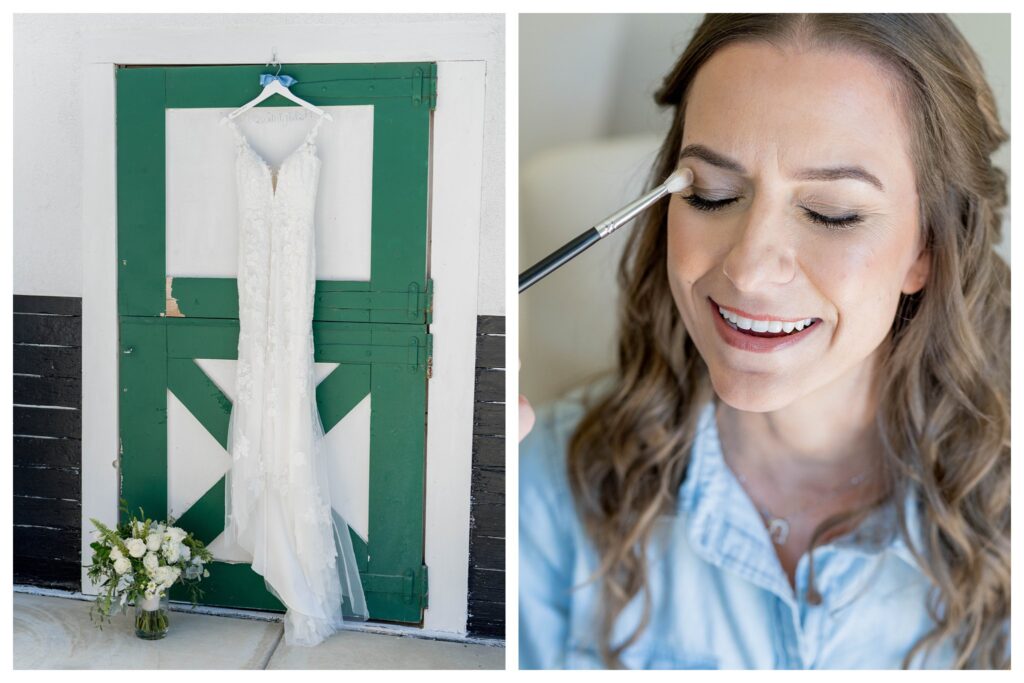 Bride's dress and makeup prep at Greengate Ranch - Paso Robles | Leana Myra Photography