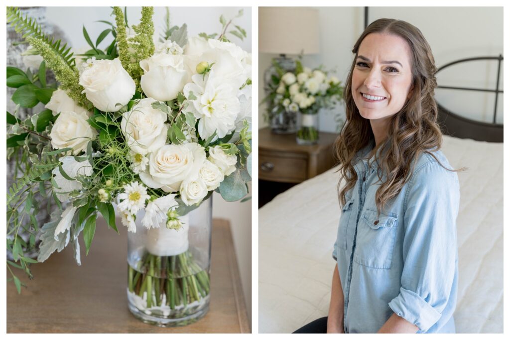 Bridal bouquet and bride getting ready at Greengate Ranch - Paso Robles | Leana Myra Photography