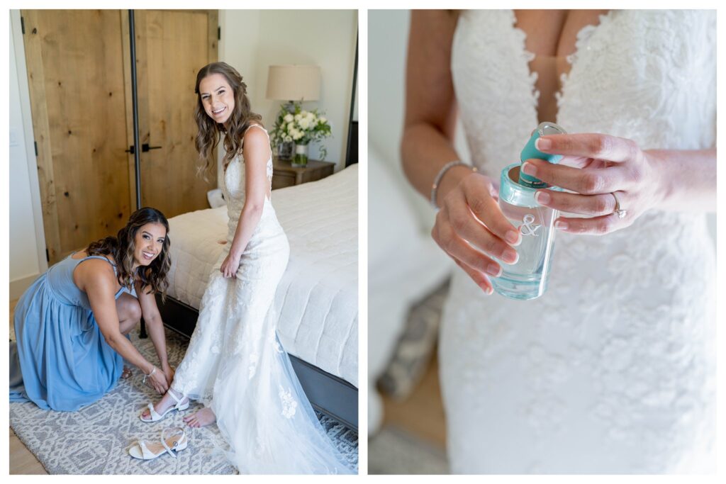 Bride and bridesmaids getting ready at Greengate Ranch - Paso Robles | Leana Myra Photography