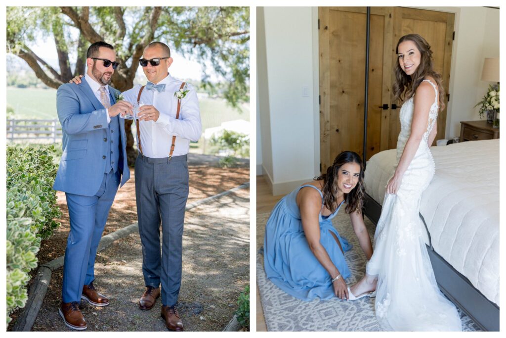 Groom and best man ready for photos at Greengate Ranch - Paso Robles | Leana Myra Photography