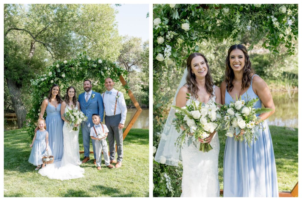 Wedding party with bride, groom, and family at Greengate Ranch - Paso Robles | Leana Myra Photography