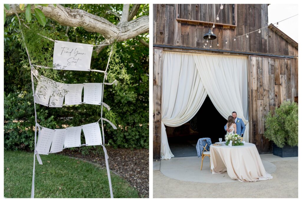 Rustic Backdrop at greengate ranch vineyard wedding