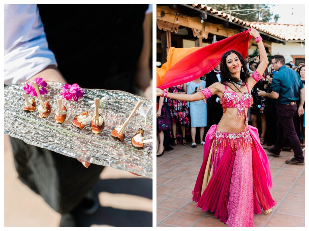 A belly dancer at a persian wedding in San Luis Obispo.