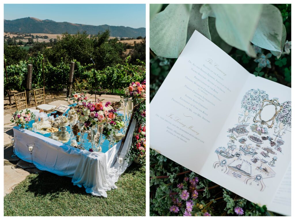 A persian wedding ceremony in San Luis Obispo with sofreh