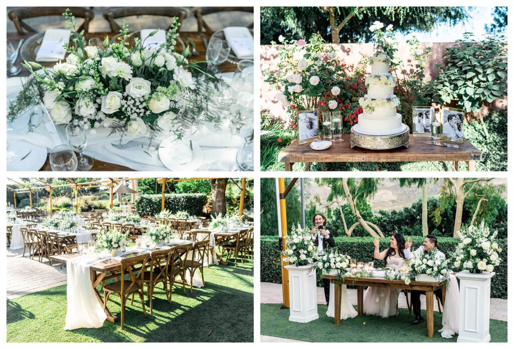 Glass dishes and decor at a  luxury wedding at Maravilla gardens in Camarillo, by a light and airy wedding photographer. 