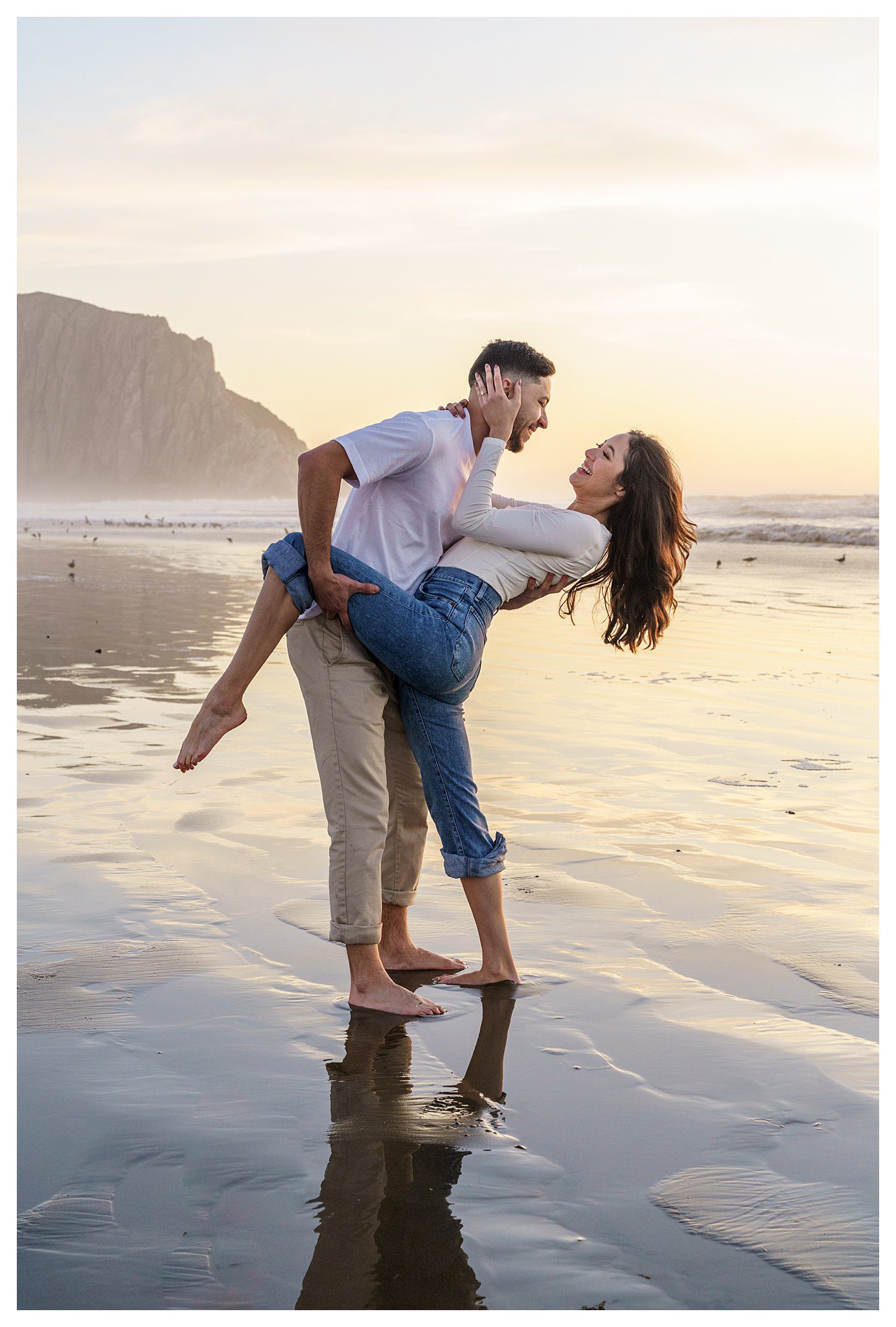 California beach engagement session