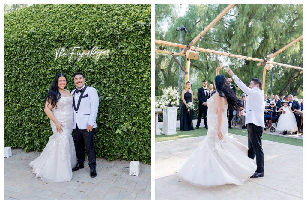 Bride Dancing with Groom at Maravilla Gardens
