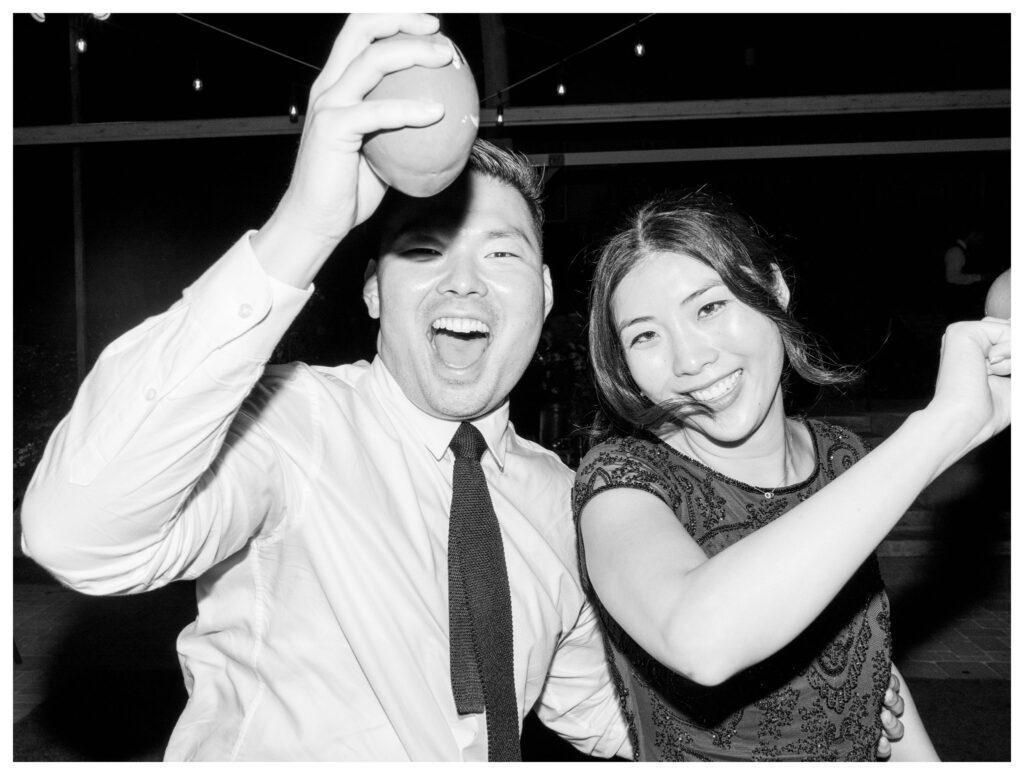 Guests dancing at Maravilla Gardens wedding reception