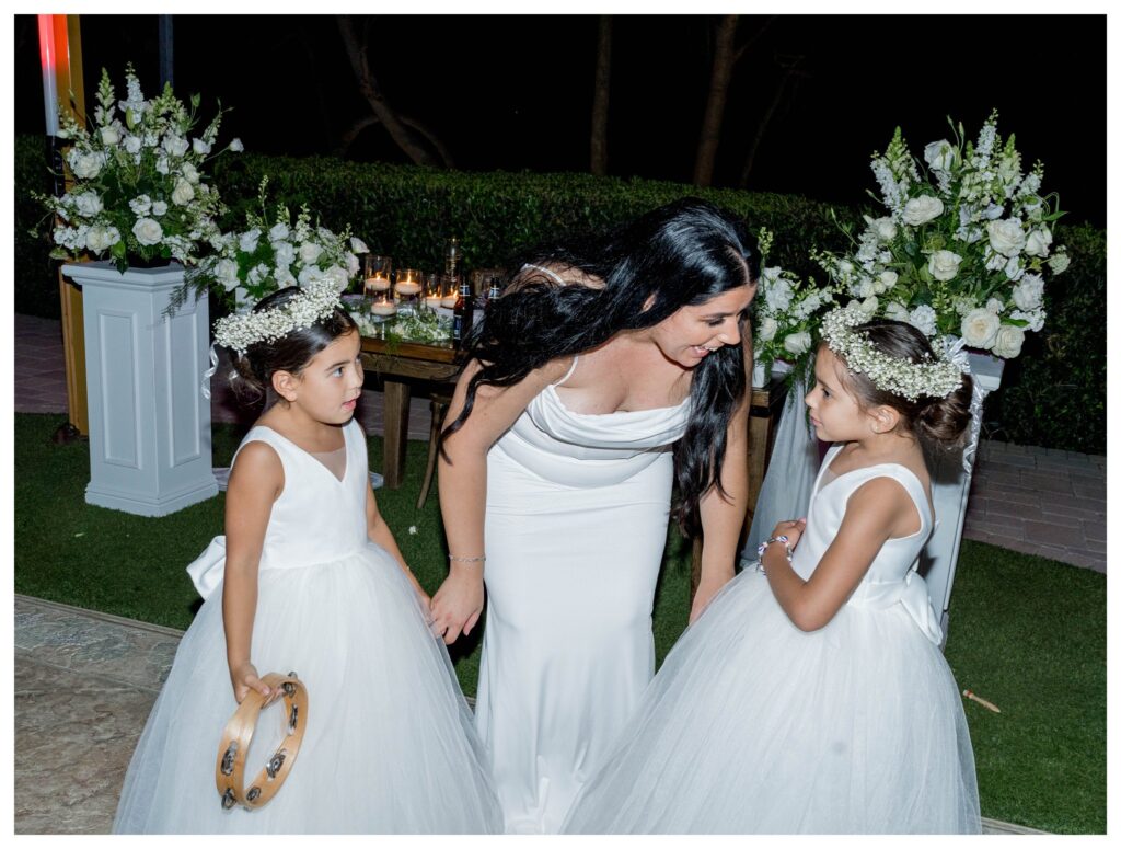 Flower girl and guest candid moment in Camarillo