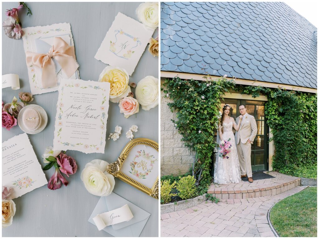 A fairytale and whimsical wedding day at chateau Noland in San Luis Obispo.