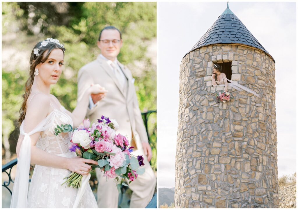 A fairytale inspired and romantic wedding day at chateau Noland in San Luis Obispo.