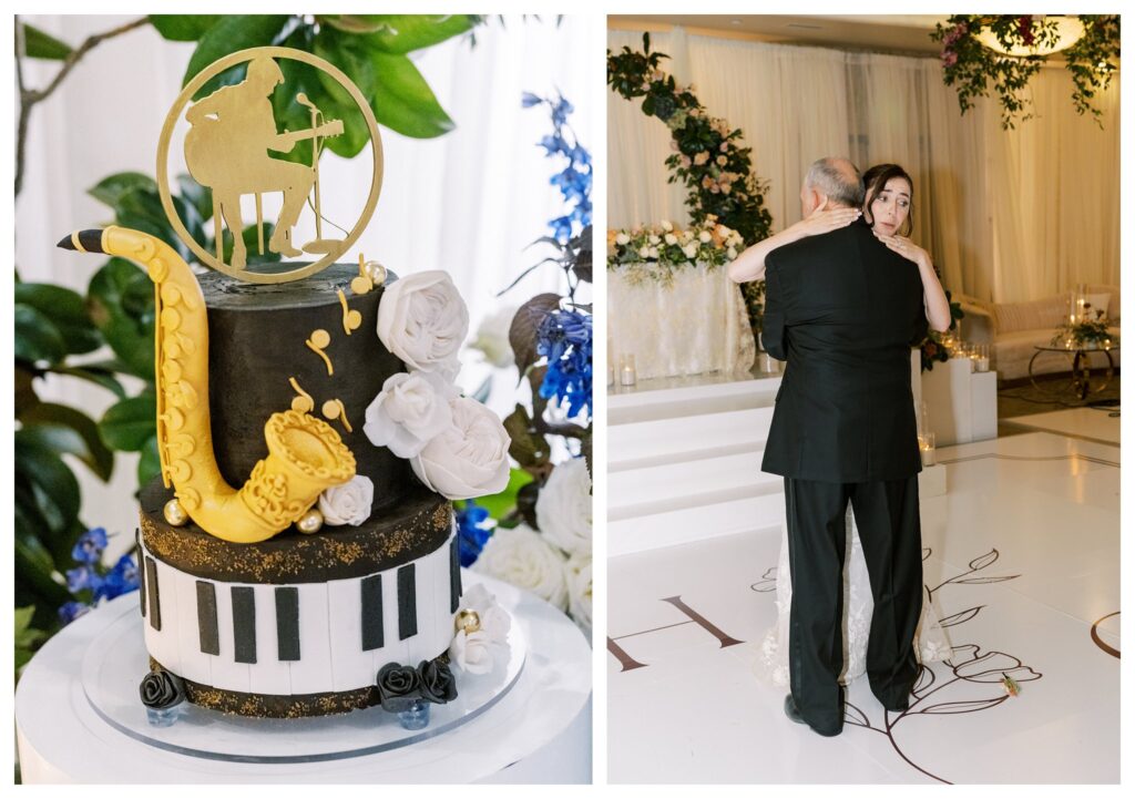 Saxophone wedding cake and father dance Allegretto