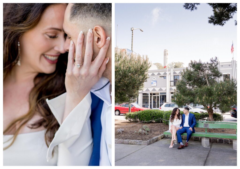Engaged closeup – San Francisco