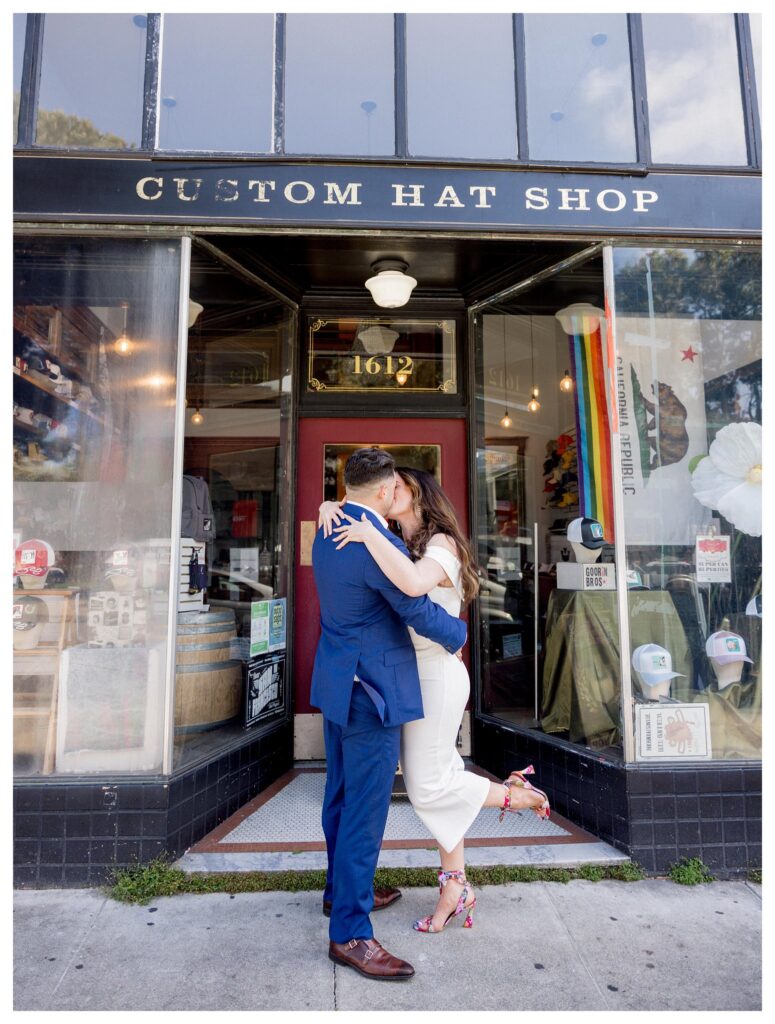 Coupe and Bride Kiss – San Francisco