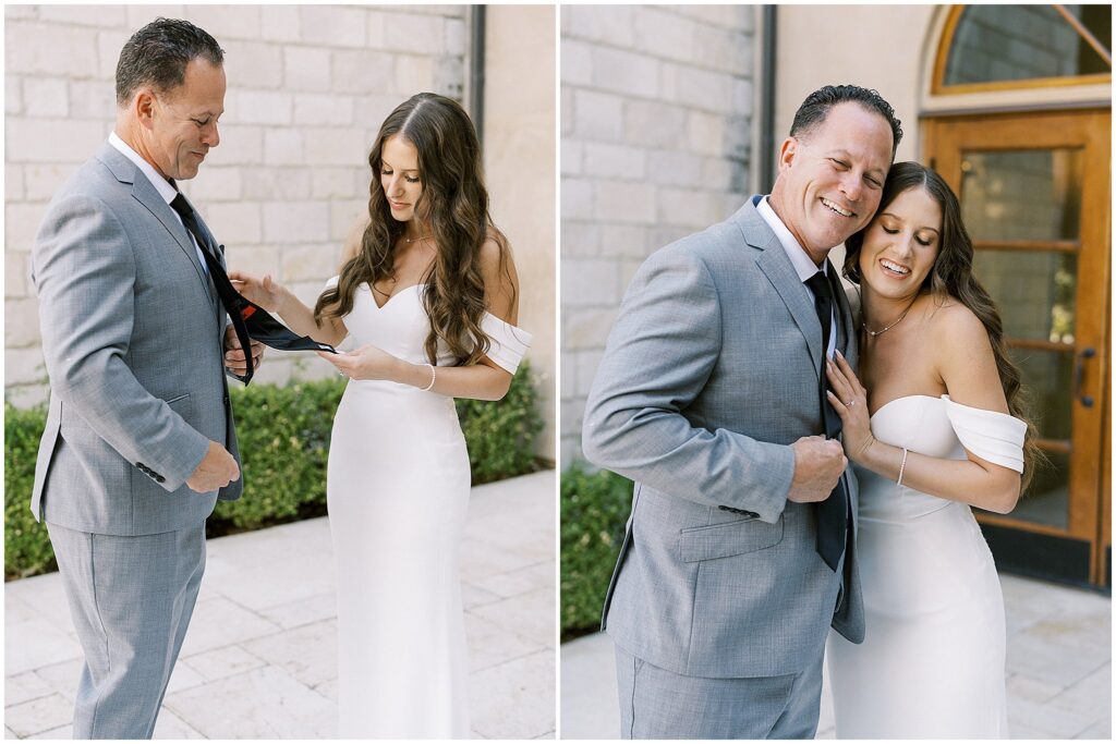 father and daughter first look